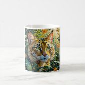 Cat and flower garden art mug (Centre)