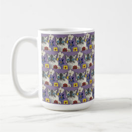 cat and Flowers Classic Mug, 444 ml Koffiemok