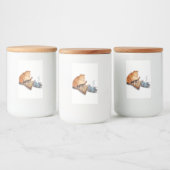 Cat and Mouse Playing Chess Cartoon Drawing Funny  Voedselcontainer Etiket (Flessen)