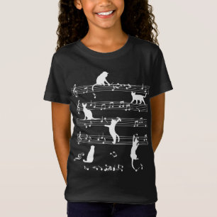 Cat and Music Cft, Cat Pplay Note Music T-shirt