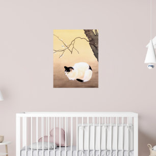 Cat and Plum Blossom - Hishida Shunso Poster