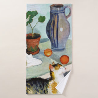 Cat and stillife, August Macke Badhanddoek
