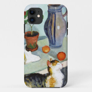 Cat and stillife, August Macke iPhone 11 Hoesje