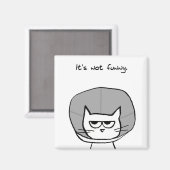 Cat and the Cone of Shame - Funny Cat Magnet Magneet (Voorkant / Achterkant)