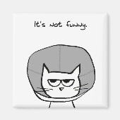 Cat and the Cone of Shame - Funny Cat Magnet Magneet (Voorkant)
