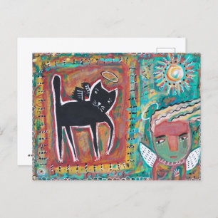 Cat Angel Briefkaart