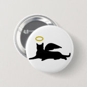 Cat Angel Ronde Button 5,7 Cm (Voorkant /achterkant)