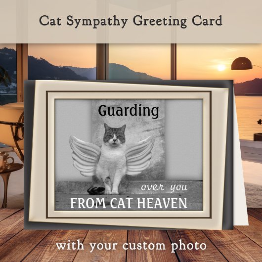 Cat Angel Sympathcard Kaart