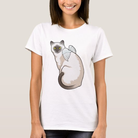 Cat Angel wings T-shirt (Voorkant)