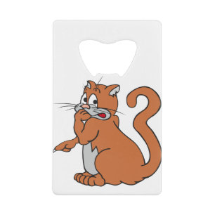 Cat Animal Kitten Tomcat Pet Domestic Cat Fur Kredietkaart Flessenopener
