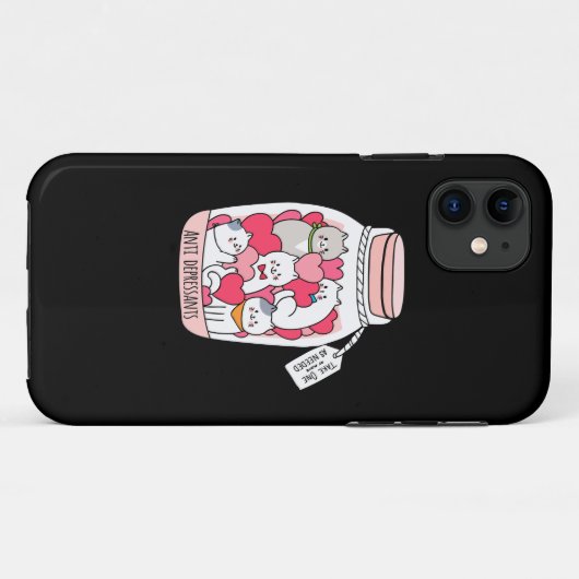 Cat Antidepressant Funny Cat Lover Gift Case-Mate iPhone Case (Achterkant (horizontaal))