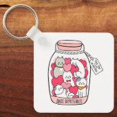 Cat Antidepressant Funny Cat Lover Gift Sleutelhanger (Voorkant)