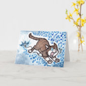 Cat Apology Kaart (Gele Bloem)