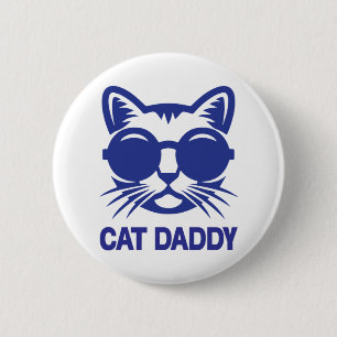 Cat Art Cat Papa Ronde Button 5,7 Cm