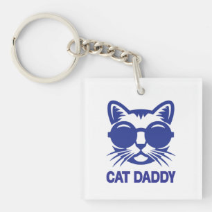 Cat Art Cat Papa Sleutelhanger
