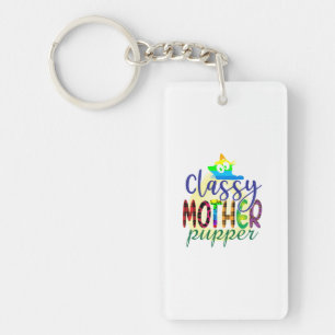 Cat Art Classy-moedertop Sleutelhanger