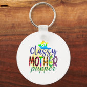 Cat Art Classy-moedertop Sleutelhanger (Voorkant)