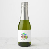 Cat Art Classy-moedertop Sparkling Wijnetiket (Voorkant)