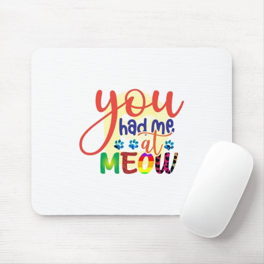 Cat Art dat je me had op Meow Muismat (Met muis)