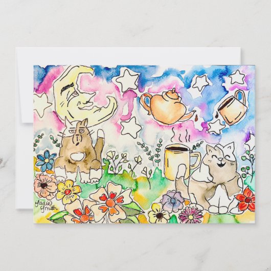 Cat Art Feestdagenkaart (Voorkant)