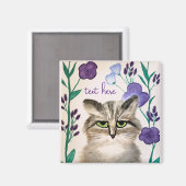 Cat Art Magnet personaliseren Magneet (Voorkant / Achterkant)