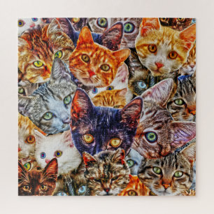 Cat Art Patroon Legpuzzel