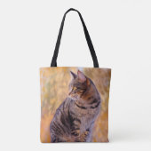 Cat Art Portrait Tote Bag (Achterkant)