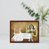 Cat Art Restoration Spain Fresco spoof Briefkaart (Staand voorkant)