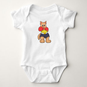 Cat as Boxer at Boxing Romper