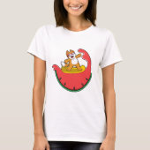 Cat as Surfer with Watermelon T-shirt (Voorkant)