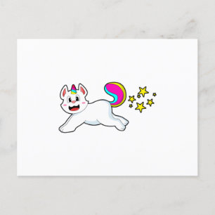 Cat as Unicorn Briefkaart