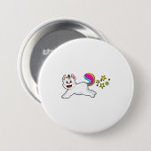 Cat as Unicorn Ronde Button 7,6 Cm (Voorkant /achterkant)
