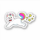 Cat as Unicorn Sticker (Voorkant)