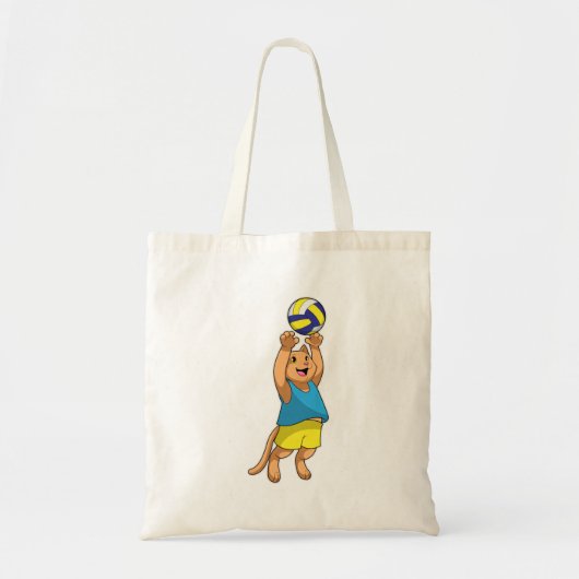 Cat as Volleyball player with Volleyball Tote Bag (Voorkant)