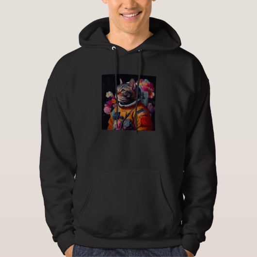 Cat Astronaut Colorful Hoodie (Voorkant)