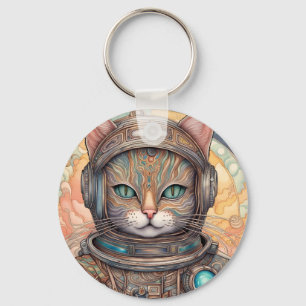 Cat Astronaut ingewikkeld gedetailleerde anime kun Sleutelhanger