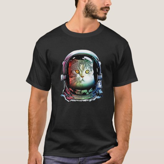 Cat Astronaut Space Cat  Retro  7 T-shirt (Voorkant)