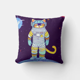 CAT ASTRONAUT SPACE coussins