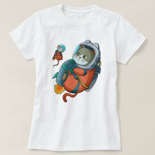 Cat Astronaut T-Shirt (Design voorkant)