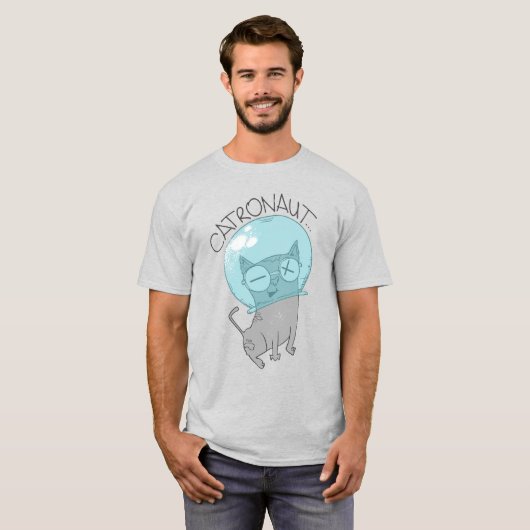 Cat Astronaut T-Shirt (Voorkant volledig)