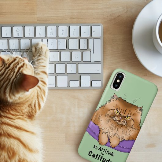 Cat Attitude Grappig Case-Mate iPhone Case