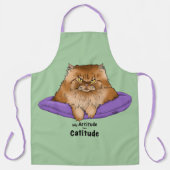 Cat Attitude Grappig Schort (Voorkant)