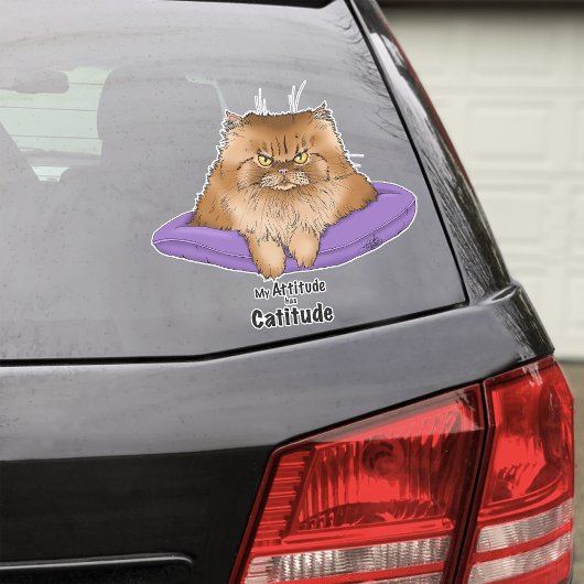 Cat Attitude Grappig Sticker