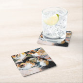 Cat, August Macke Vierkante Kartonnen Onderzetter (Insitu)