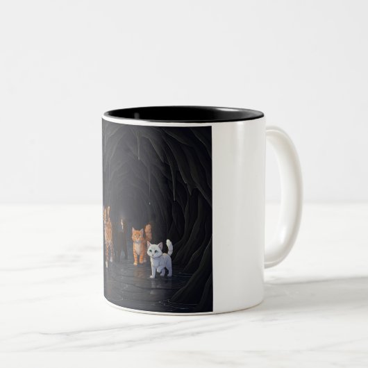Cat Aventurier Cave Cave Coffee Mug (Devant droit)