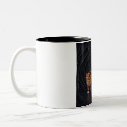 Cat Aventurier Cave Cave Coffee Mug (Gauche)