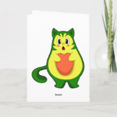 Cat Avocado Kaart (Achterkant)