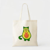 Cat Avocado Tote Bag (Voorkant)