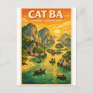 Cat Ba-eiland, Hai Phong, Vietnam, in een klassiek Briefkaart