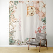 Cat Baby shower Achtergrond Landschap Cream Wandkleed